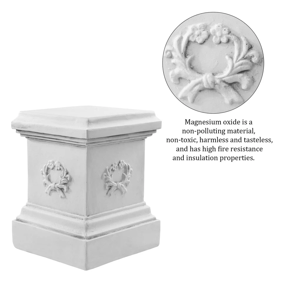 Jardín Exterior Estatuas Zócalo Esculturas Decoración Base Elevador 16.7" Magnesio Óxido... Foto 2 de 4