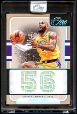 2024-25 Panini One and One LeBron James Points Stats 50/56 SSP LA Lakers