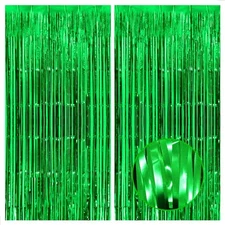 KatchOn, Green Streamers Party Decorations -3.2x8 Feet, Pack of 2 | Green 