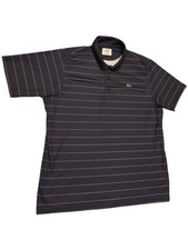 Lacoste Sport Ultra Dry Men  s Polo Shirt Size 7 XXL Navy Blue Striped Golf