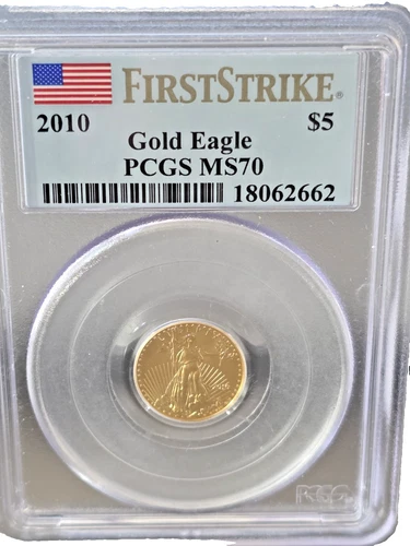 PCGS 2010 MS70 $5 Gold Eagle First Strike *** Best Price on eBay ***