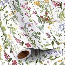 Best RUSPEPA Floral Wrapping Paper Roll for Women Girls Mini Roll, Elegant Wild