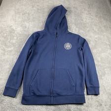 Vans Hoodie Full Zip Jacket Graphic Streetwear Boys Youth Large Navy Blue