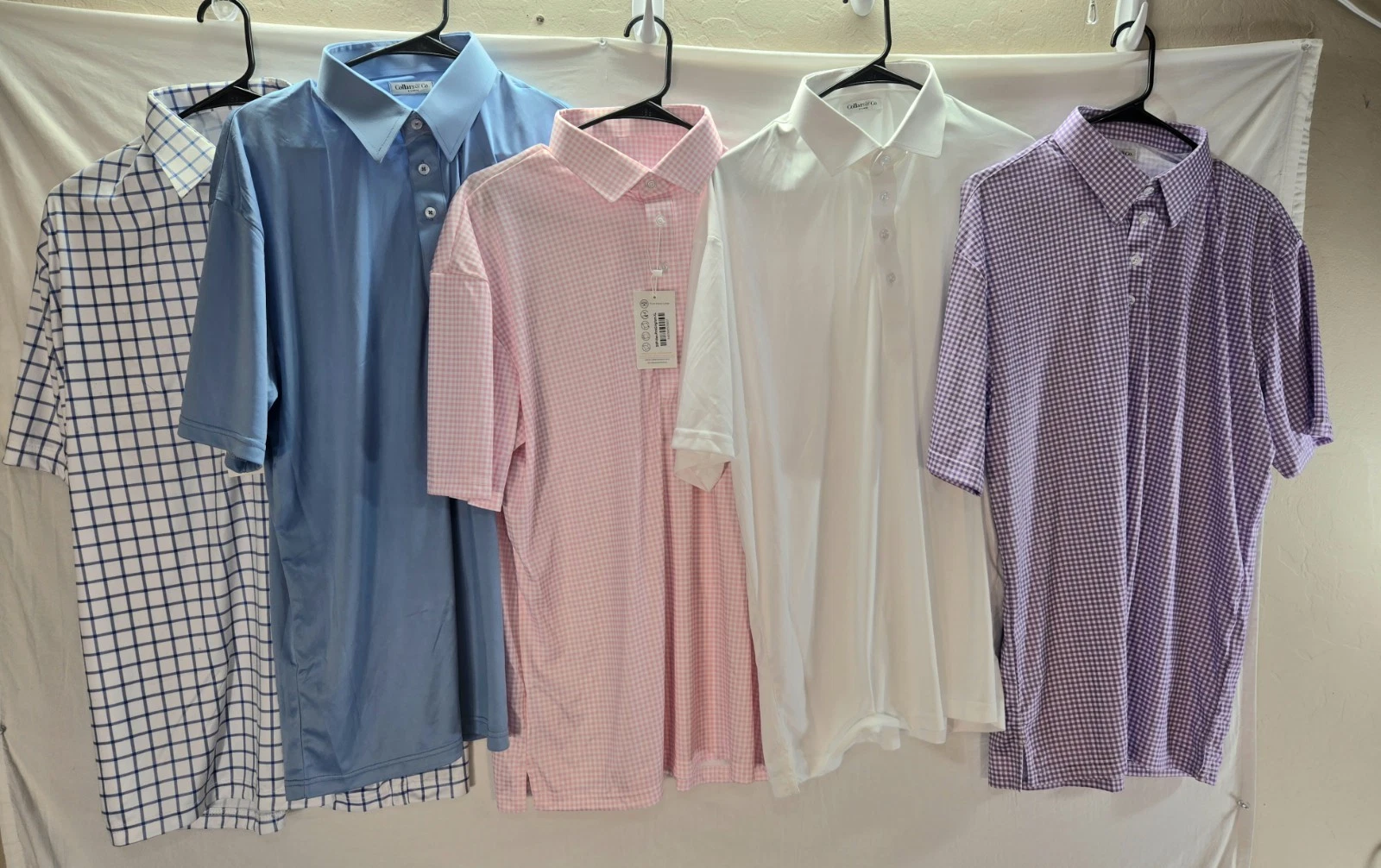 Lot of 5 Collars & Co Men's XL Polo Dress Shirts NWT & NWOT