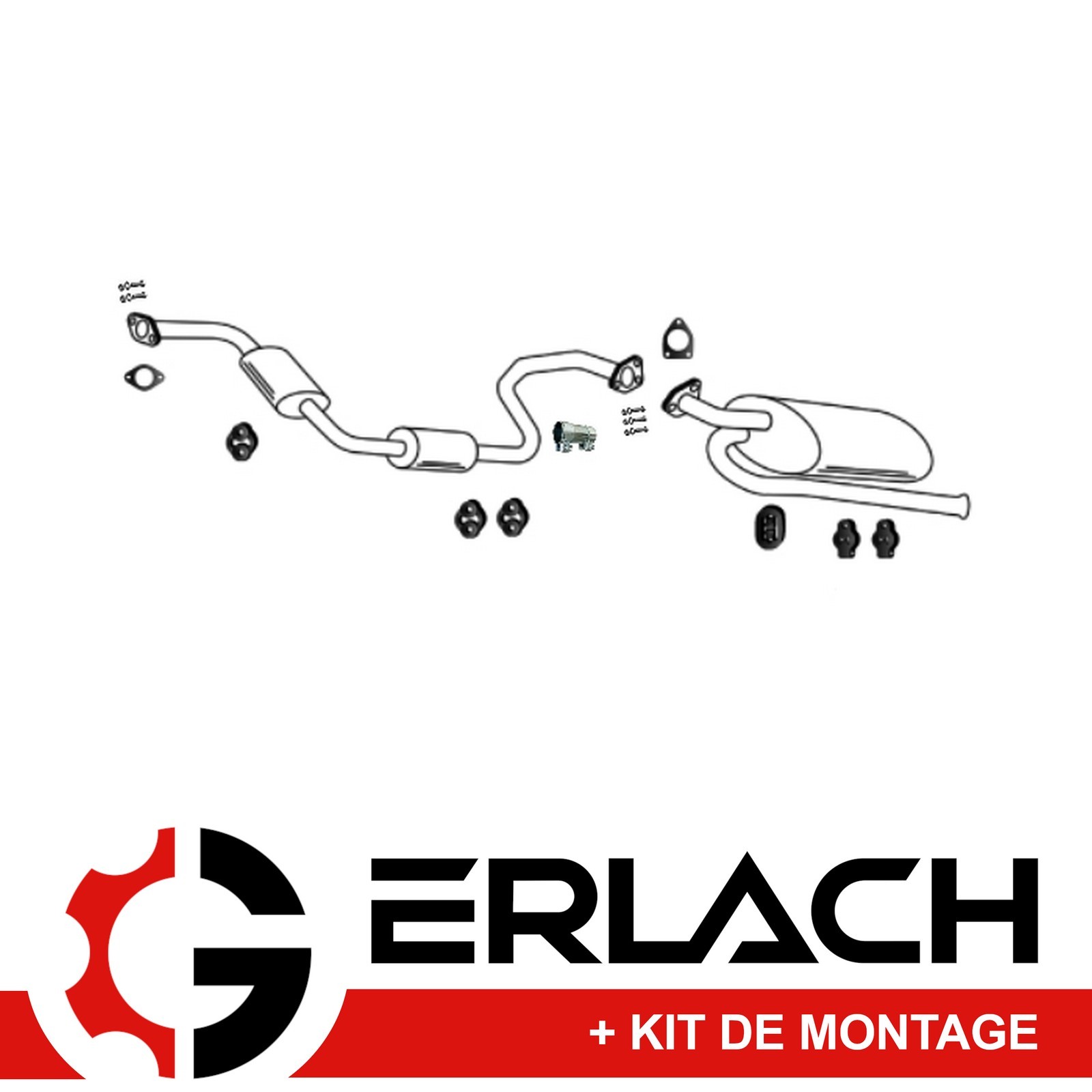 Silencieux d'échappement pour Mitsubishi Space Runner 1.8 et 2.0 TD
