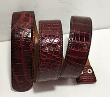 Vintage Dick Muller Genuine American Alligator Skin Men  s Belt 43"L x 1.5"W