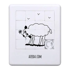'Lamb Eating A Flower ' Sliding Puzzle (PZ00035651)
