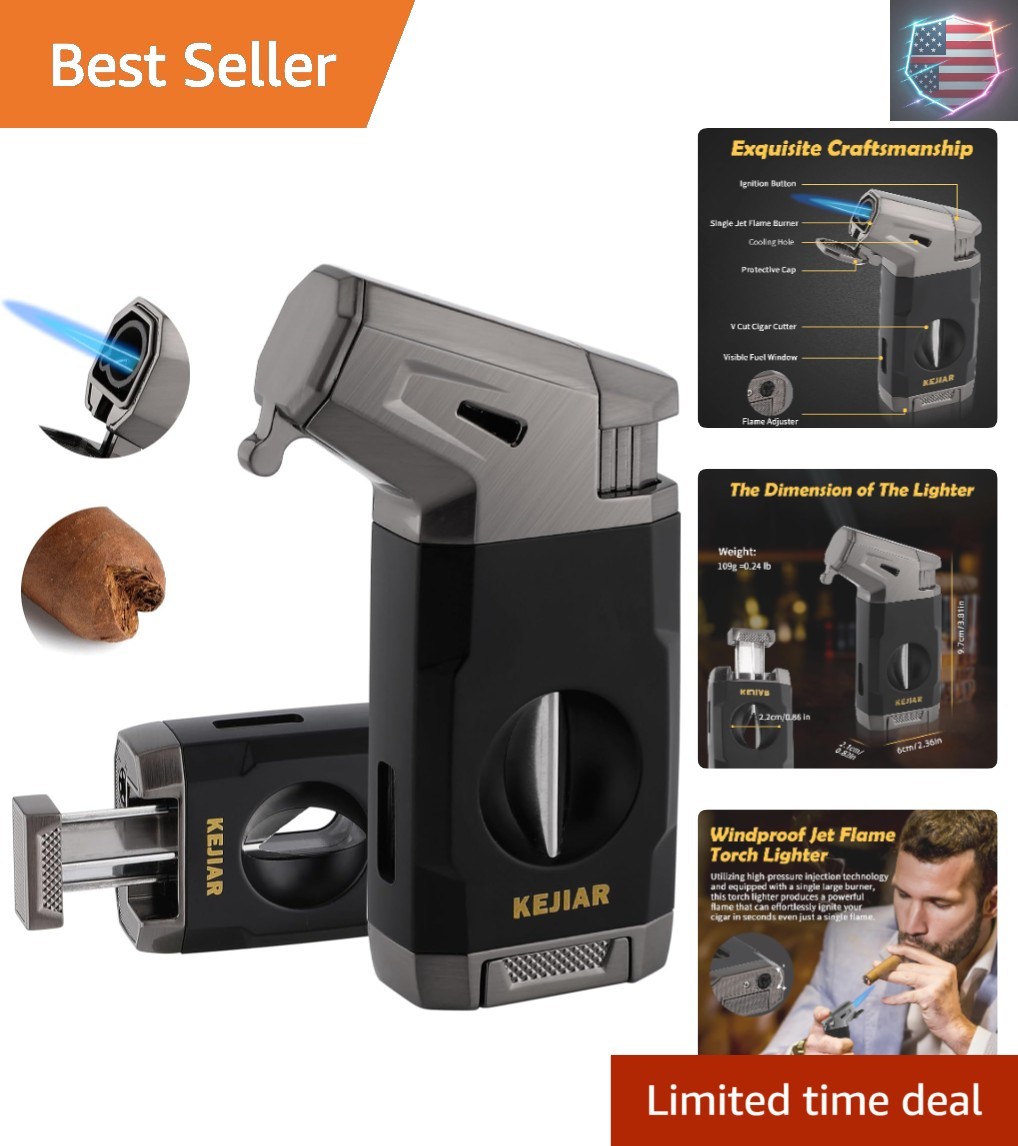 With Built-in Cutter - Ideal For Cigar Lovers