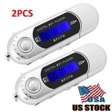 2PCS MP3 Player USB 2.0 Small Flash Drive Multilanguage LCD Music Player