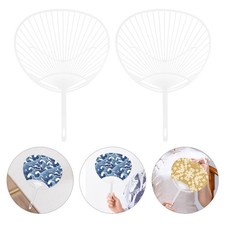 20 Pcs Customized Fans Handheld Handle Craft Hand-held Making Frame