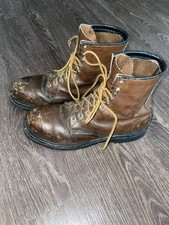 Red Wing Brown Core Logger Boots Vintage US 8 B Brown Leather Boots Made In USA