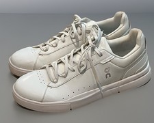 On Cloud The Roger Advantage Leather Shoes White Sz 12 US 160 WORN 3X EUC WOW