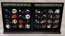 NFL Helmet Matchup Display w/ 32 Mini Helmets Riddell Standing Tracker