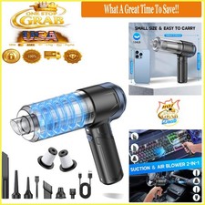 Portable Handheld Car Vacuum 16000PA Cordless 2-in-1 Air Duster Cleaner