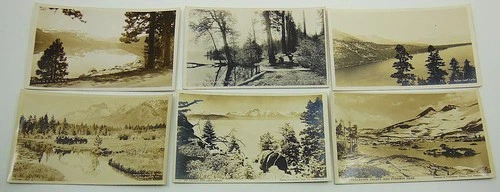 6 Real Photo Postcards of Lake Tahoe Calif. and Vicinity Circa 1920's