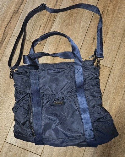 APANA Large Blue Nylon Travel Bag With Hand & Shoulder Straps