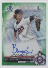 2017 Bowman Draft Chrome Pick Green Refractor 9/99 Blayne Enlow #CDA-BE Auto 3pb