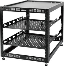 12U Open Frame Network Rack for IT AV Gear, AV Rack Floor Standing or Wall Mou