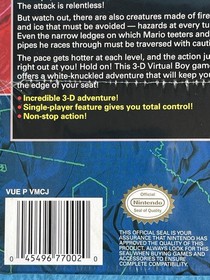 Nintendo Mario Clash Nintendo Virtual Boy Sealed NTSC-U/C 1995 Action Adventure