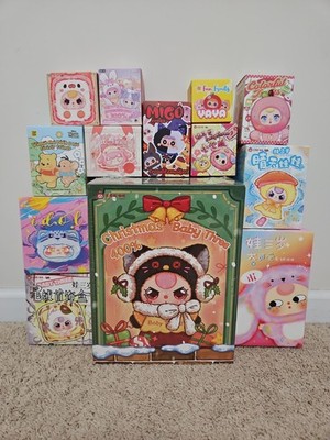 Lot Bundle Of 13 Blind Boxes Set Figurines Vinyl Plush With Baby Three 400%