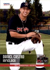 2017 Albuquerque Isotopes Choice #13 Daniel Castro Guaymas Mexico Baseball Card