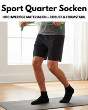 Sportsocken Sneaker Socken Quarter mit Frotteesohle Herren Damen Baumwolle