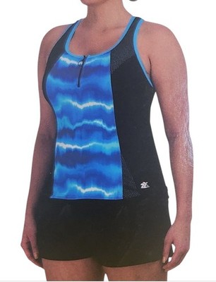 ZeroXposur Women's Piece Scuba Tankini Shorts Swimsuit Bathing