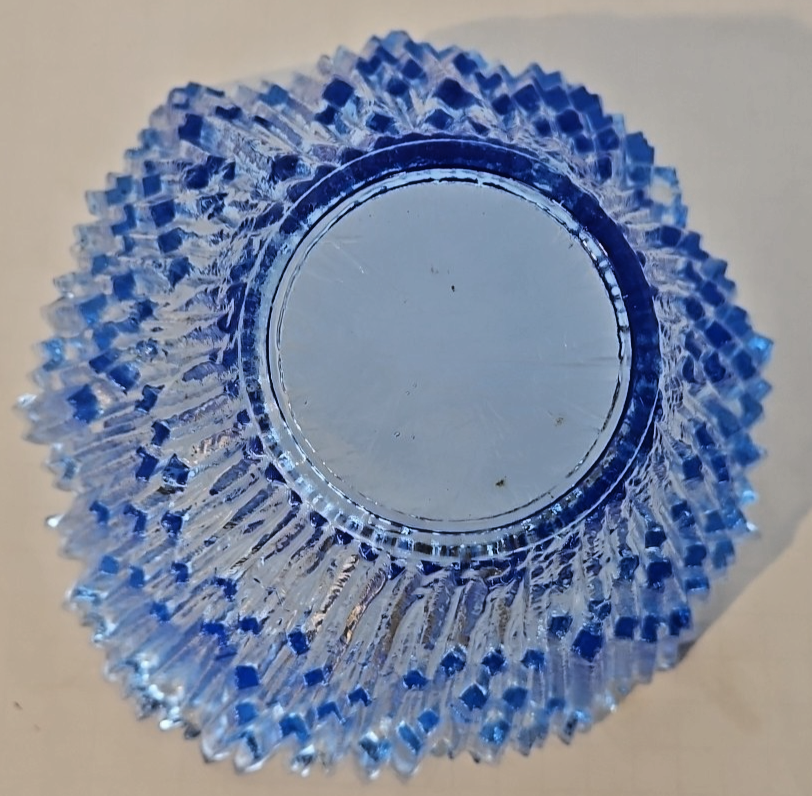 Humppila Revontulet Northern Lights Blue Glass Bowl Tauno Wirkkala