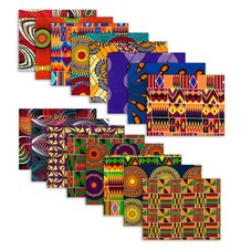 16 Pcs 100 Cotton African Fabric Print Fabric 50 x 40 cm/19.5 x 15.7 inches