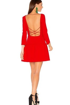 Women Ba&sh Dress Red Polyester 36 / S / 44