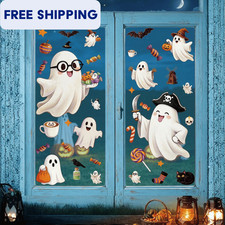 Halloween Ghost Window Clings Decals Spooky Glass Stickers Home Party Decoration