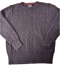 Polo Ralph Lauren Cable Knit Cotton Sweater Boys Sz 7 Preppy Modern Kids