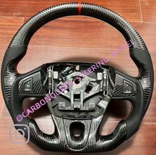 REAL CARBON FIBER Steering Wheel FOR Renault  Megane 3/RS+BUTTONS/RED