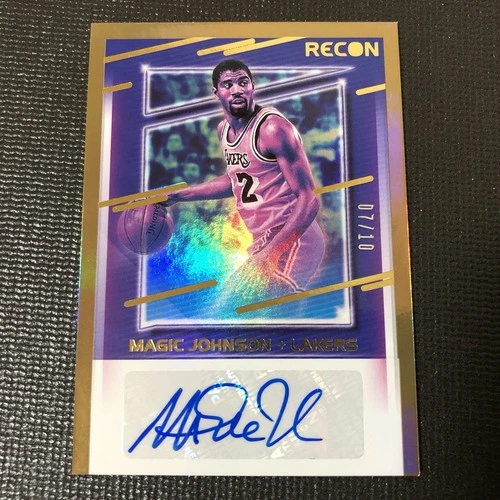 MAGIC JOHNSON 2020-21 Panini Recon GOLD Foil AUTO 07/10 - LAKERS【Z03】