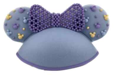 Disney Parks 2023 Minnie Mouse Purple Foam Beaded Ear Hat  display picture 1