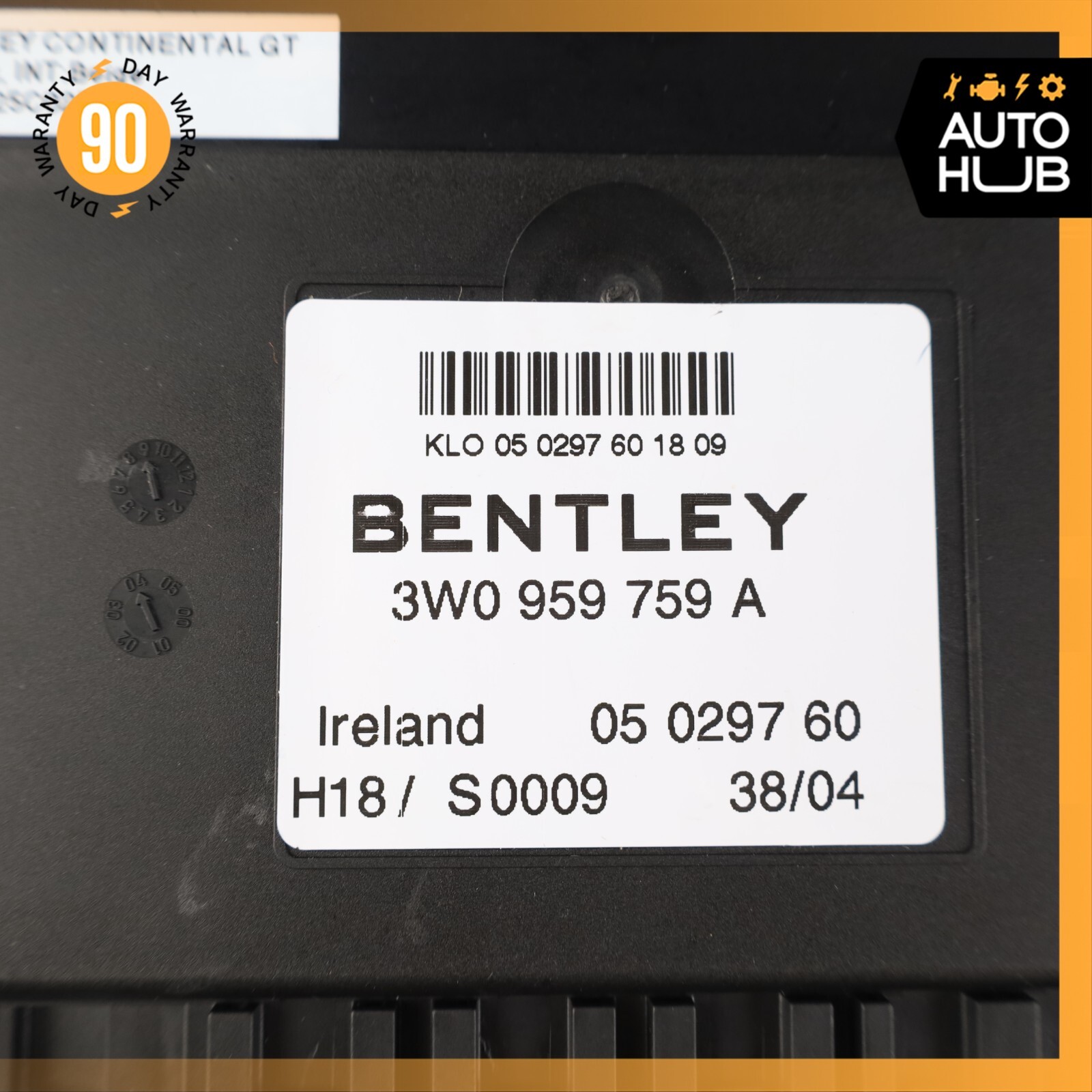 03-11 Bentley Continental GT GTC Front Right Side Seat Control Module OEM 81k