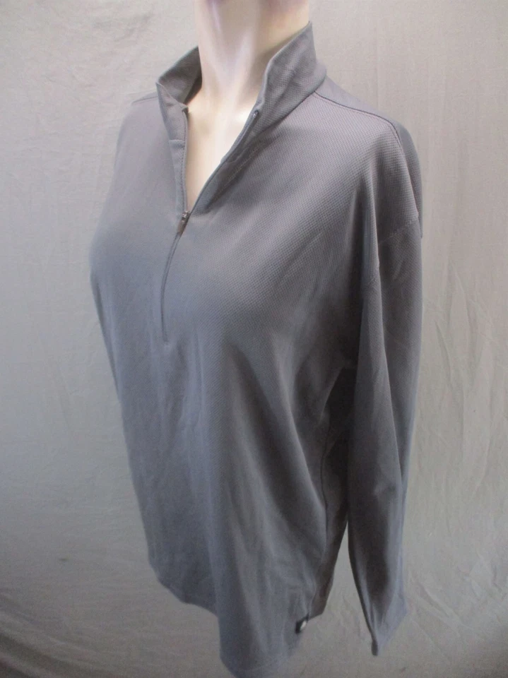 NIKE DRI-FIT ACG Talla L Para Hombres Gris 1/2 Cremallera Cuello Soporte Capa Base Pullover 945 Foto 3 de 4