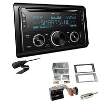 Pioneer Autoradio CD Bluetooth USB Einbauset FüR Ford Fiesta 2005-2008 Silber