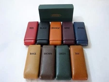 Genuine Leather Cigar Case's, durable, 9 colors, by SHANTPETER, MADE IN U.S.A.