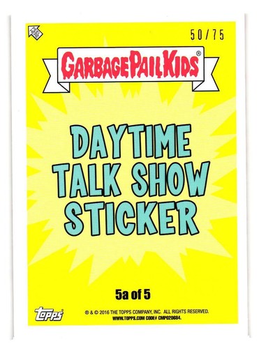 2016 GARBAGE PAIL KIDS SERIES 2 PRIME SLIME TRASHY TV PICK YOUR CARD BLOODY RED - Picture 321 of 323
