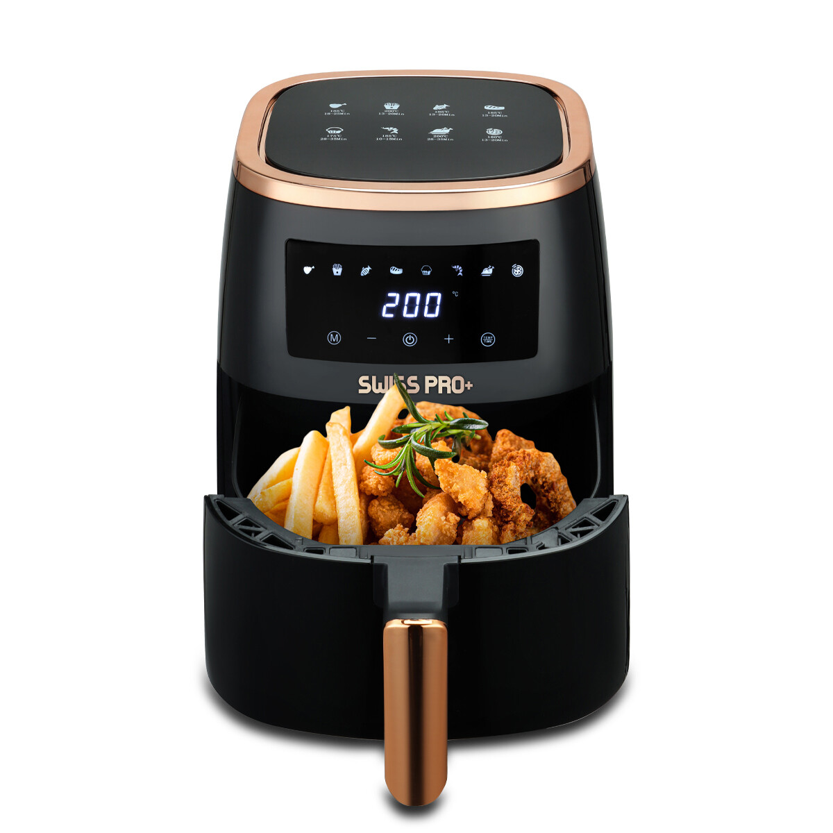 6,5L Heißluftfritteuse Fritteuse 200°C ölfreies Frittieren,Touchscreen 1500W