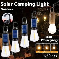 Solar Rechargeable Hook-type Camping Light LED Hanging Bulb with Hook Buckle