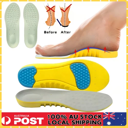 Orthotic Insoles Arch Support Flat Foot High Plantar Feet Fasciitis Pads Insert - Picture 1 of 22