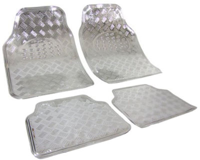 Fußmatte Auto Matten Teppich Autoteppiche ALU LOOK Universal Silber 7104