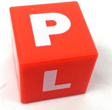 Vintage Shelcore MATCH  N SPELL School Blocks block part piece Red