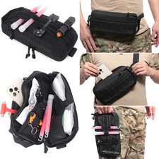 Mens Fashion Chest Bag Phone Holder Tactical Molle Pouch Sling Bag Fanny Pack US