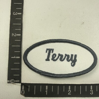 Oval First Name TERRY Patch (First Names, Name Tag Badge For Uniform) 00WU