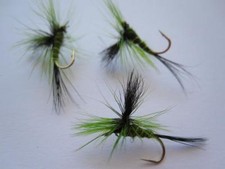 1 DZ D16-6 PARACHUTE GREEN DRAKE'S SIZES AVAILABLE , DRY FLIES