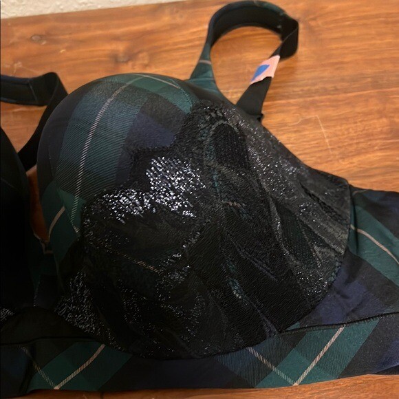 Cacique Lightly Lined Full Coverage Plaid Lace Wo… - image 3