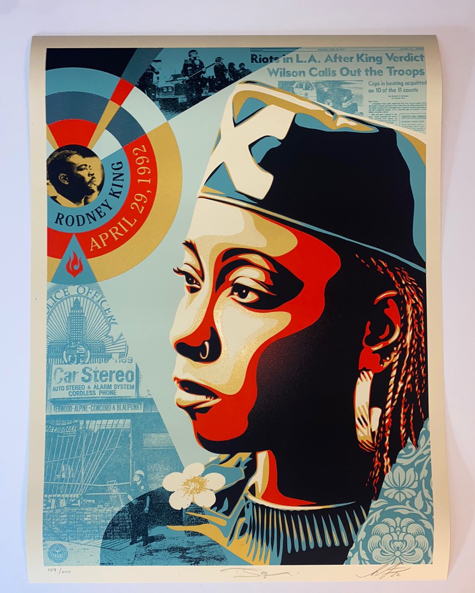 Obey Giant Shepard Fairey Eyes on the King Verdict 2022 Art Print
